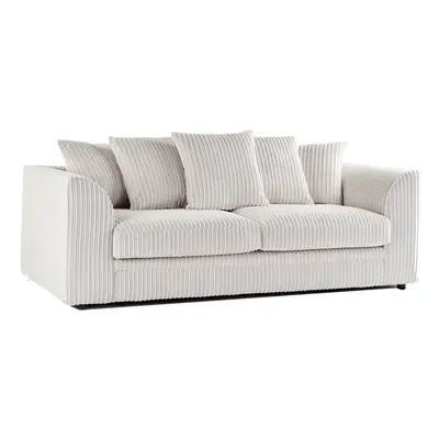 (Cream, Seater) Luxor Jumbo Cord Seater Corner Sofa