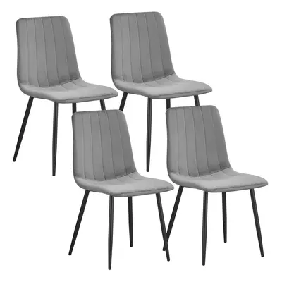 (Stripe , Grey ) Set of Milian Velvet Dining Chair colours in stock Special Promotion!