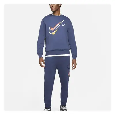 (Large) Nike Navy Multi Swoosh Crew Neck Tracksuit