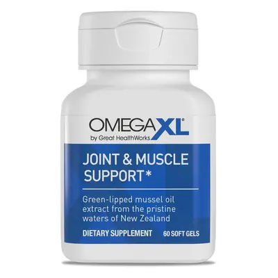 OmegaXL Joint Support Supplement - Natural Muscle Support, Soft Gels - Green Lipped Mussel Oil, 