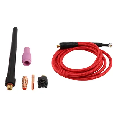 WP9F 4M Red Super Soft Hose Braided Air-Cooled Complete TIG Welding Torch Connector