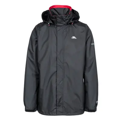 (S, Black) Trespass Mens Waterproof Jacket Hooded Fraser II