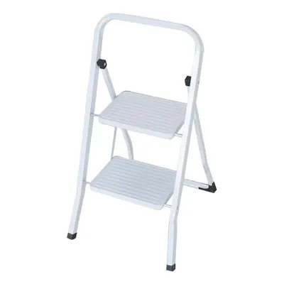 AAMEN Steel Folding Steps Ladder Step Stool with Handgrip Anti-slip