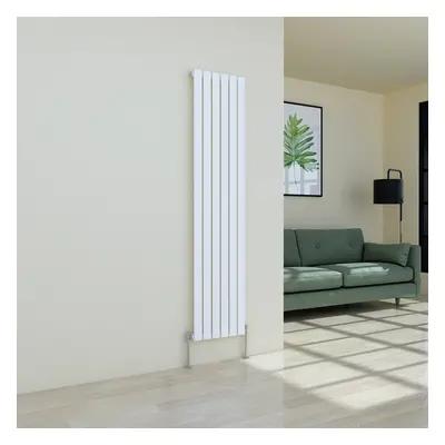 (1800 x 410mm Single, White) Flat Panel Designer Radiator