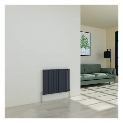 (600 x 750mm Single, Anthracite) Flat Panel Designer Radiator