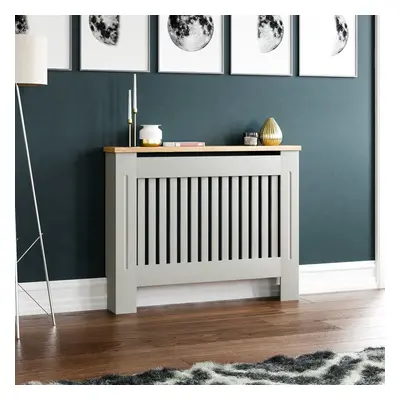 (Medium) Arlington Radiator Cover Heating Cabinet Grey Oak