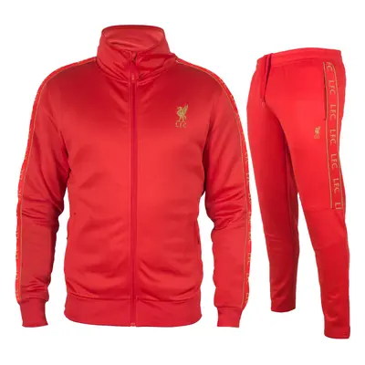 (Red, Small) Liverpool FC Mens Tracksuit Poly Jacket & Pants Set OFFICIAL Football Gift