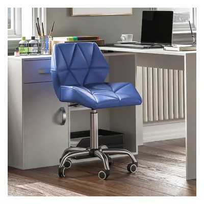 (Blue) Geo Computer Chair Office Ergonomic Faux Leather