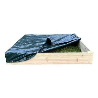 Wooden Raised Vegetable Bed with Waterproof Cover (122cm x 18cm)