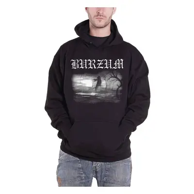 (M, Black) Burzum Hoodie Aske Band Logo new Official Mens Black Pullover