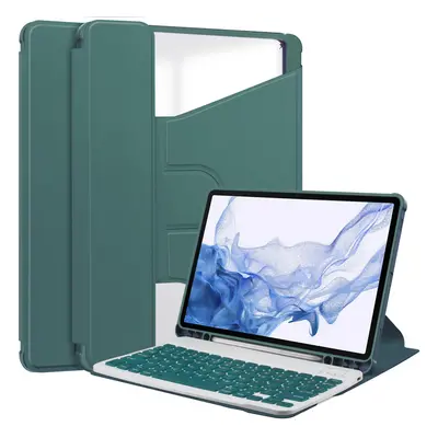 (Dark Green (Keyboard + Protective Case), Tab S9 plus 12.4 inch) Applicable Samsung TAB S9 Plus 