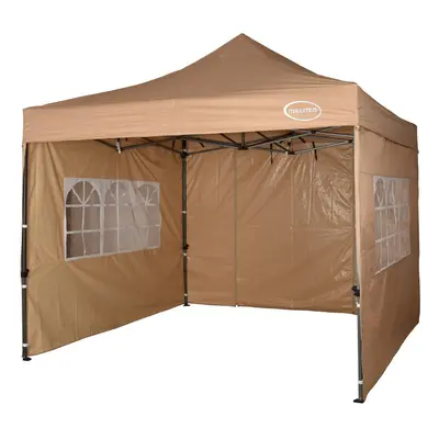 (Beige) MAXIMUSÂ® HEAVY DUTY GAZEBO 3mx3m HIGH QUALITY GAZEBO MARKET STALL POP UP TENT