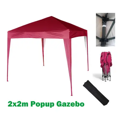 (Red) Mcc@home GAZEBO 2x2m Pop-up Gazebo Waterproof Outdoor Garden Marquee Canopy