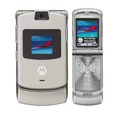 (Silver) Motorola RAZR V3 Single Sim | 5.5MB | 5.5MB RAM