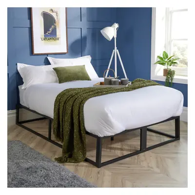 (Double) Contemporary Metal Frame Platform Slatted Bed