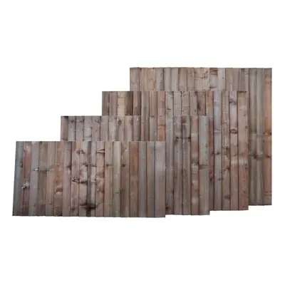 (Height 6ft (180cm) x Width 6ft (1828mm), With Capping) Closeboard / Feather Edge Fence Panel Br