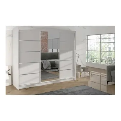 (Full White ) Easy Derby VI Sliding Door Wardrobe cm 3Doors