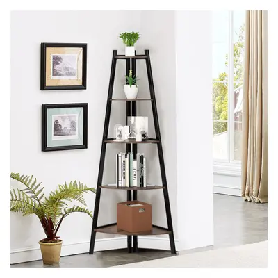 5 Tier Triangle Foldable Plant Stand Rack Ladder Shelf