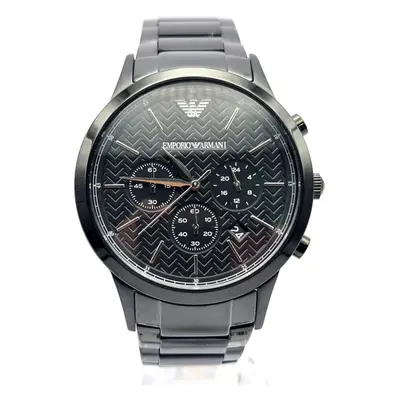 NEW EMPORIO ARMANI RENATO AR2485 STAINLESS STEEL BLACK ION MEN'S WATCH