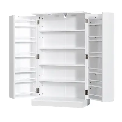 Kitchen Pantry Cabinet Kitchen Cupboard Storage Organizer w/17 Shelves