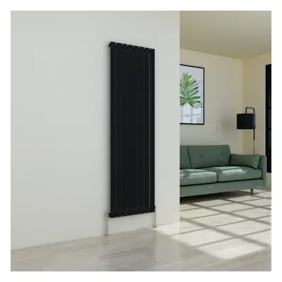 (1800 x 546mm Single, Black) Flat Panel Designer Radiator