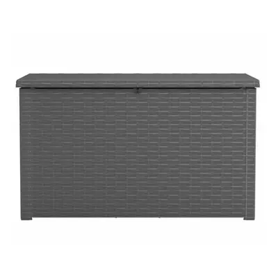 Keter Outdoor Storage Box Java 870L Anthracite Rattan Look Home Trunk Chest