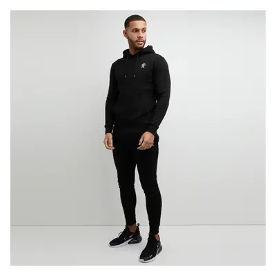 (Gym King Basis Mens Tracksuit Black XL) Gym King Mens Tracksuit Slim Fit Overhead Hoodie Open H