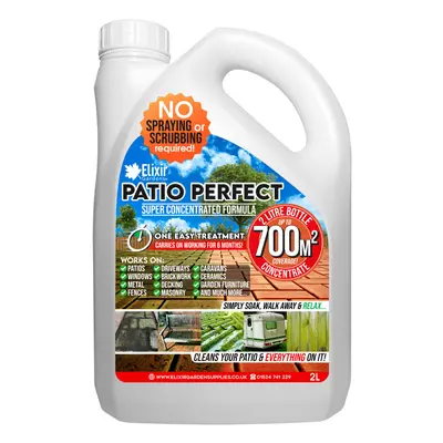 (4) Elixir Gardens Litre Patio Perfect | Outdoor Hard Surface Cleaner for Paths, Driveways & Dec