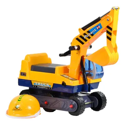 boppi Ride On Children's Digger with Hard-Hat - Yellow