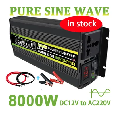 (8000W 12V 220V 60Hz) 6000/8000w Pure Sine Wave Power Inverter, Car Voltage Transformer, DC 12v 