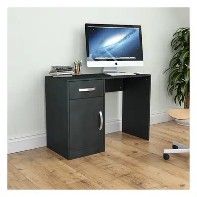 (Black) Hudson Drawer Door Computer Desk Office Study