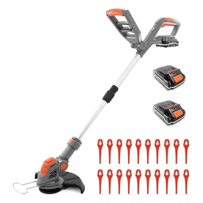 Terratek 20V Cordless Grass Strimmer | Lightweight Trimmer with Spare Blades