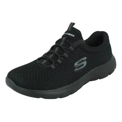 (Black, UK 6) Ladies Skechers Comfy Memory Foam Trainers Summits