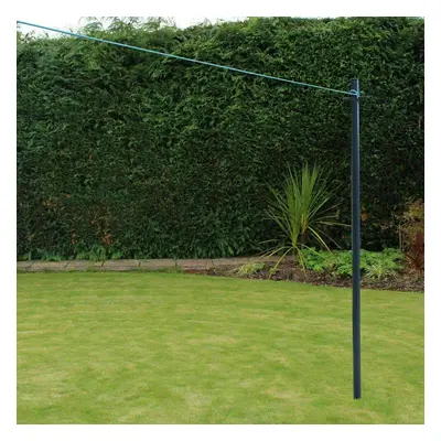 (Heavy Duty 2.4m Galvanised Clothes Washing Line Post Pole Support And Socket) 2.4m Galvanised H