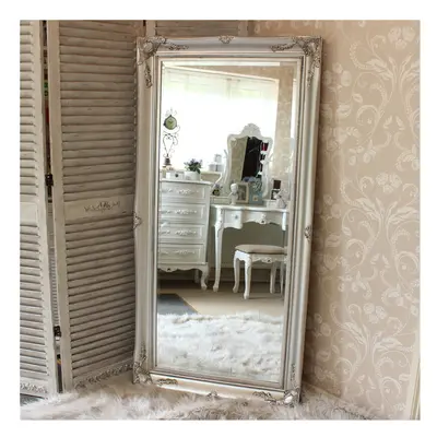 Large Silver Ornate Wall/Floor Mirror 158cm x 78cm