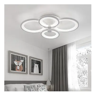 (4 Heads) Modern Circular LED Semi Flush Ceiling Light