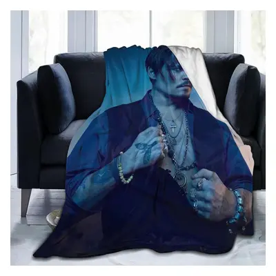 (200CM X 150CM) Johnny Actor Depp Blanket Lamb Blanket 3D Print Plush Blanket Bedding Decor Blan