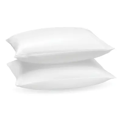 (Pack of 4) Duck Feather Pillows Pack of & Hotel Quality Firm Support Extra Filled Standard Size