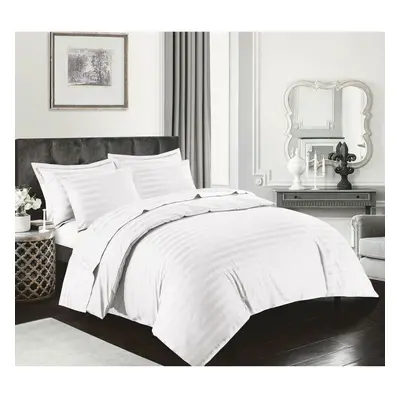 (White, King) Stripe Duvet Cover Egyptian Cotton Thread