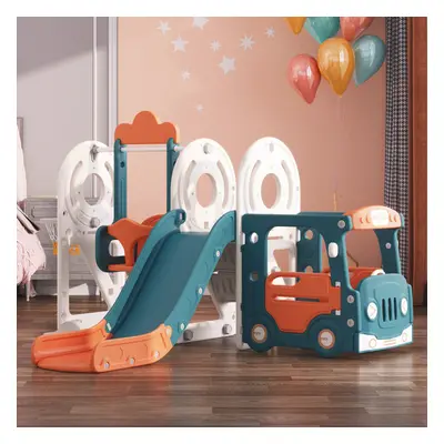 (B) 3-in-1 Toddler Swing and Slide Set Kids Climber Playset