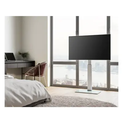 (White) FITUEYES Floor TV Stand for TVs upto Inch