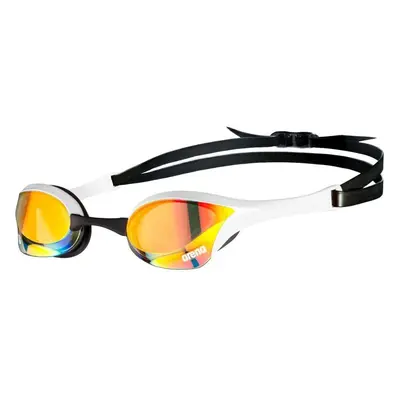 (Yellow / Copper / White) Arena Cobra Swipe Ultra Mirror Swimming Goggles Advanced Anti Fog Lens