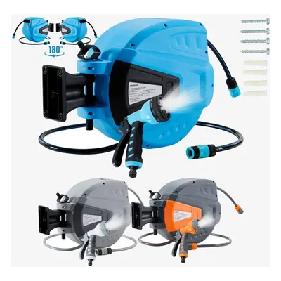 AREBOS Hose Pipe Reel | m Swivel Hose Reel | Wall Hose Box with Locking Stop | Includes Wall Bra