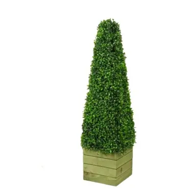 (Single ) 3ft Artificial Topiary Pyramid Cones Tree Natural