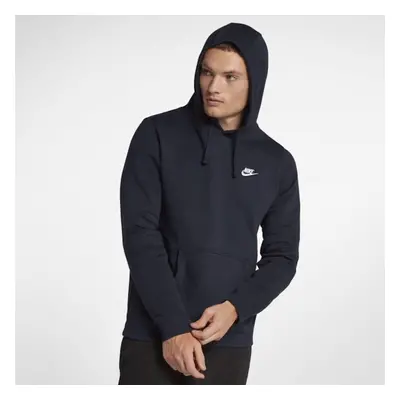 (Navy, M) Nike Mens Club Fleece Pullover Hoodie