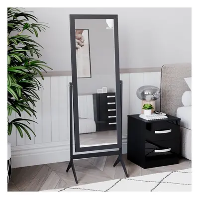 (Black) Nishano Rectangle Mirror Standing Tall Swivel Frame