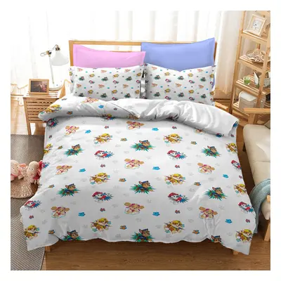 (Style 18, Double (200X200CM)/3PCS) Paw Patrol Dog Bedding Single Double Duvet Cover