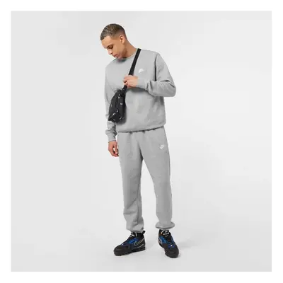 (Grey, L) Nike Mens Sportswear Crewneck Tracksuit Set Clubfleece