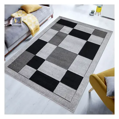 (Grey Black-120x170cm) Modern Thick Small Large Mats Havana Rug Living Room Bedroom Hallway Runn