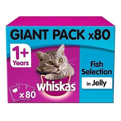 whiskas Pouch Fishermans Choice Jelly Adult Cat Food 100g x